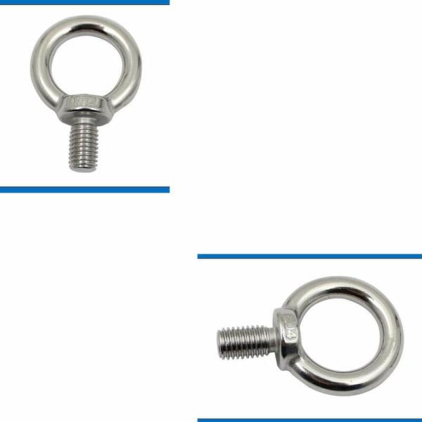 Ögleskruvar M20 ögleskruvar öglyftöglor gängade skruvar 304 rostfritt stål för DIY repband, 1 st