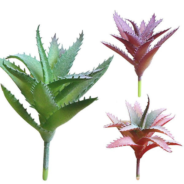 1 st. Konstgjord Sukkulenter Växt Falsk Aloe Verklighetstrogen DIY Heminredning Arrangemang (Lila)