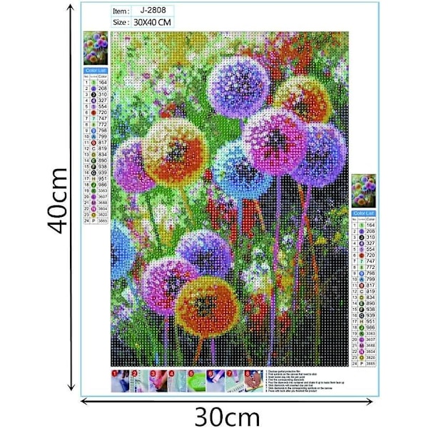 Diamantmålning Kit Full Diamond, Cartoon Canvas Diamond Rhinestone Crystal Gem Picture Art Painting By Number Kit Vuxen Present Hem Vägg D