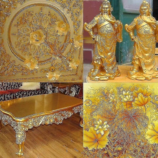 100 st 24k guldbladsark för konst hantverk design förgyllning inramning skrot för DIY kakdekoration blå