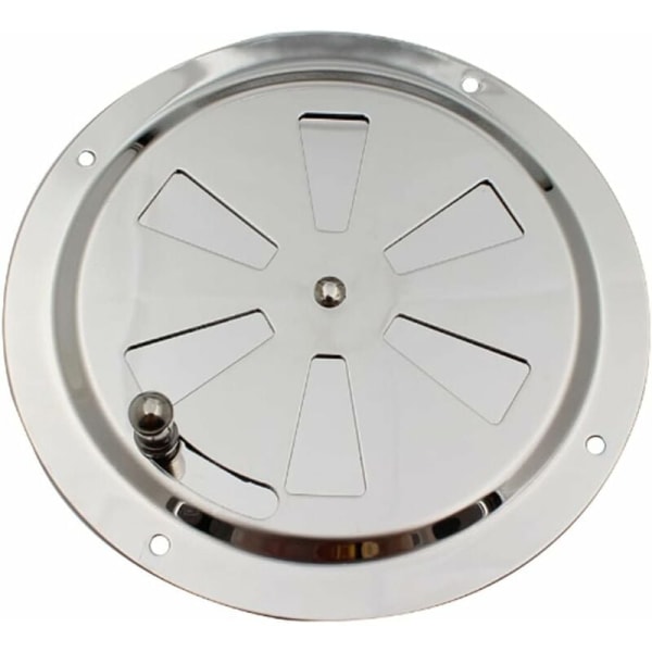Rundt ventilationsgitter, justerbar ventilationsåbning Rustfrit stål luftventil 125 mm luftindtag og udstødning