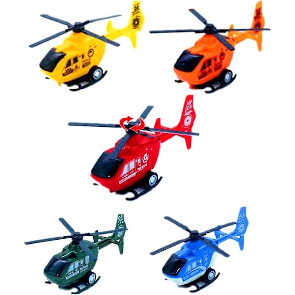 Simuleringshelikoptrar Mini Plast Die Cast Pullback Helikopter Leksak Dekoration Pull Back Flygplan Modeller Plan Leksaker Plast Tröghetsleksak För Barn