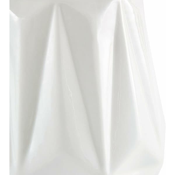 Rivet Modern Angled Stoneware Vase 36.5cm High White