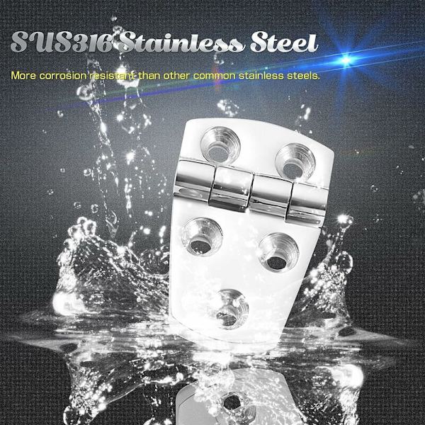 Hardware support Dørhængsel Stål ?? Heavy Duty Stål Båd Hængsel Kabinet Platform Hængsel Rustfrit Stål Marine Garage 2stk 38mm x 57mm