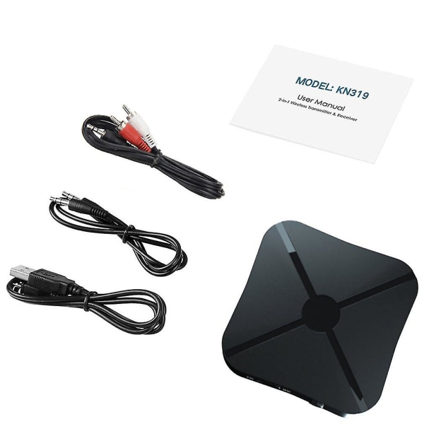 Bluetooth-kompatibel 5.0-mottagare och sändare för ljudmusik, trådlös stereoadapter, RCA 3,5 mm aux-uttag för högtalare, TV, bil, PC