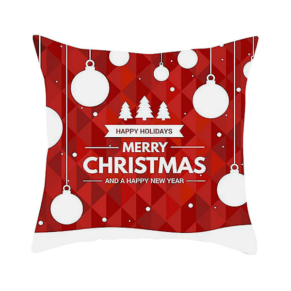 Julkuddeöverdrag med glitter, polyester, soffkudde, hemdekoration, 1 st