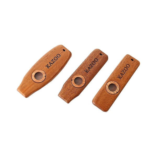 Kazoo Flöjt Trä Kazoo Instrument Gitarr Ukulele Ackompanjemang Patry Musikinstrument För Barn