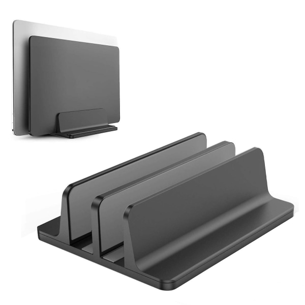 Bärbar stativ för skrivbord Couhap Justerbar dubbel vertikal bordshållare Macbookhållare i aluminium Kompatibel med Ipad Pro/macbook Air/macbook Pro/surface