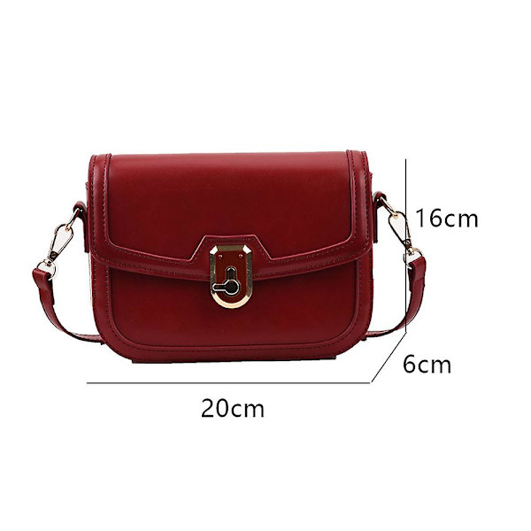 Crossbody-väskor för kvinnor - Trendig designer axelväska handväska med justerbar rem - Claret
