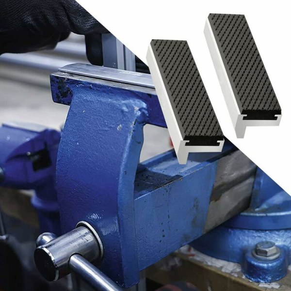 Vice Käksskydd, Vice med skyddande käkar, Extra mjuka käktillbehör aluminium ersättningskäkar med magneter 125 mm 2 stycken