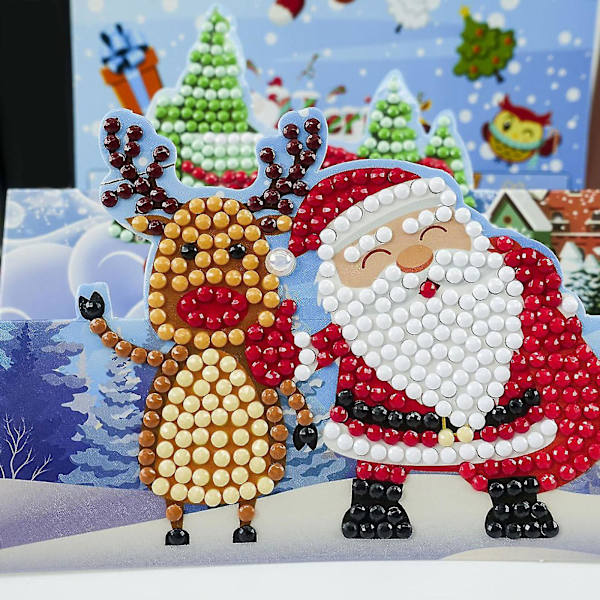 5D Diamantmålning Nyckelring Jul Full Borr Diamant Juldekoration