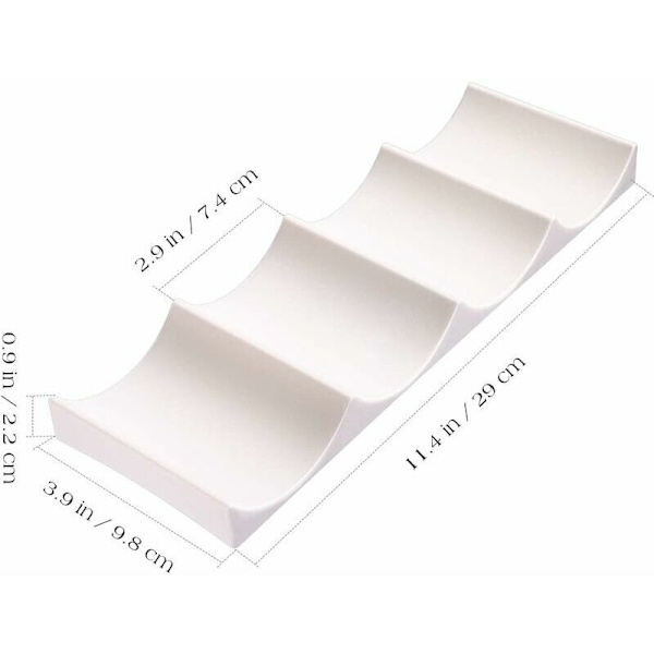 Europeisk stil plastvinställ för vattenflaskor - Förvaringsställ för köksbänk, skafferi, kylskåp - Vit - 29 x 9,8 cm