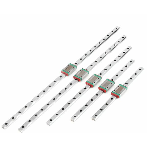Lineær skinneguide 250 mm, Walfront glidende lineær guide med vognblok til DIY 3D-printer og CNC-maskine (250 mm)