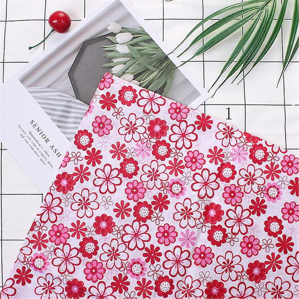 7-pack Bomullstyg för Hantverk, Patchwork-Kvadrater, Quiltning, Syprojekt, DIY