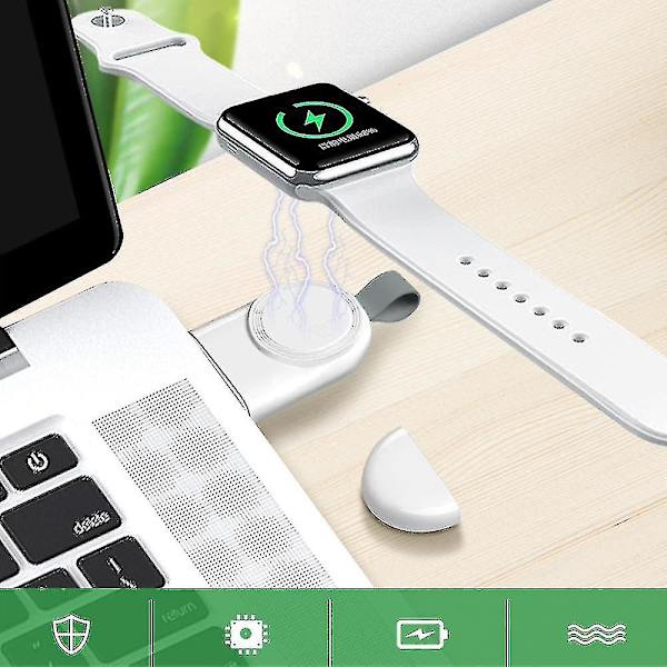 Magnetisk bärbar trådlös iwatch-laddare kompatibel med Apple Watch Series 4/ 3/ 2/ 1