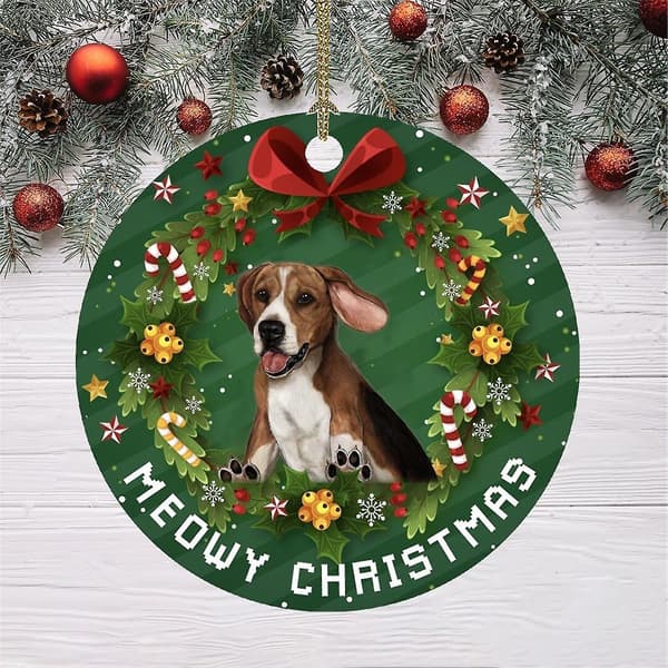 Julpynt med rolig hunddesign - Hängande julgranspynt