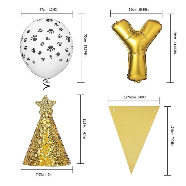 Födelsedagsballonger Banner (3d guldbokstäver) uppblåsbar festdekor och evenemang dec