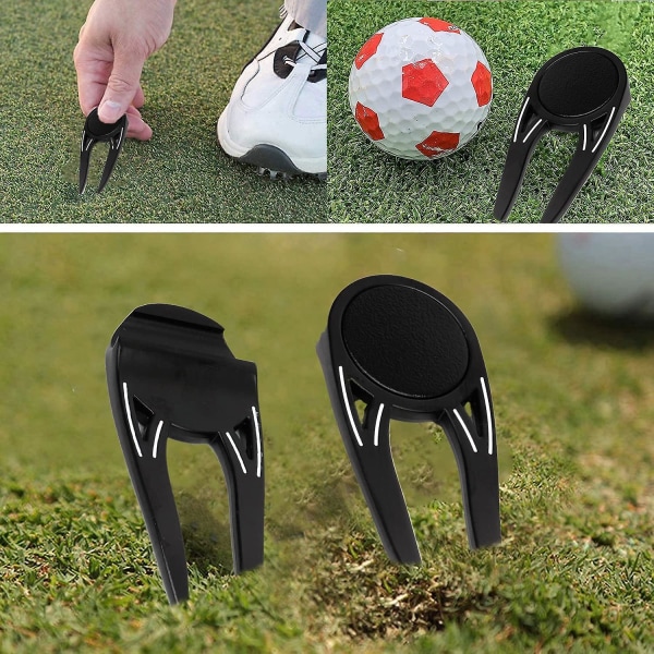 Golfbana Mark Repair Tool Löstagbar magnetisk Putter Assist öppnare för golfare
