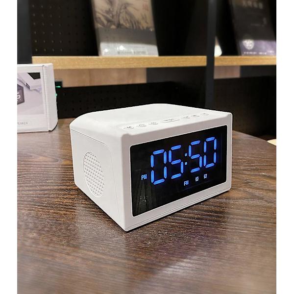 10w ultrasnabb trådlös laddning Dubbel väckarklockaradio med Bluetooth högtalare