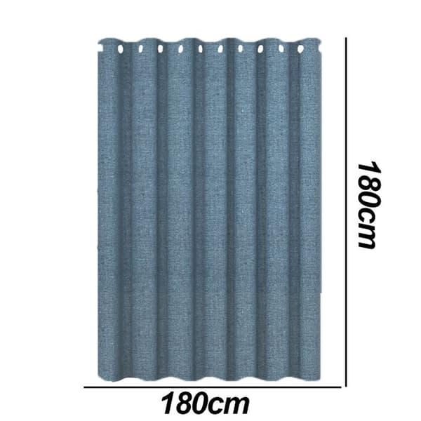 1 Duschdraperi, polyester med linne-look, vattentätt, utan perforering, badrum.