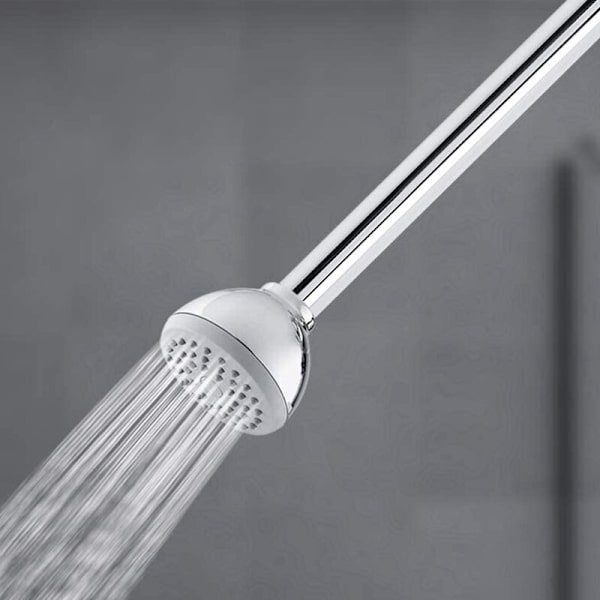 Duschförlängningsarm, duschhuvudförlängning vattenutlopp sänker det befintliga duschhuvudet, solid metall borstad nickelfinish