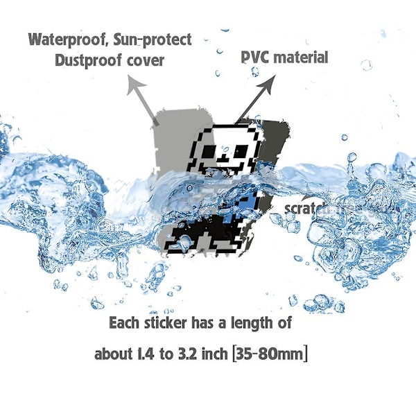 Undertale Klistremerkepakke | 50 stk Sans Undertale Vanntett Vinylklistremerker for Bærbar PC Frisk Sans Au Gaster Undyne Flowey Dekal for Jenter og Voksne