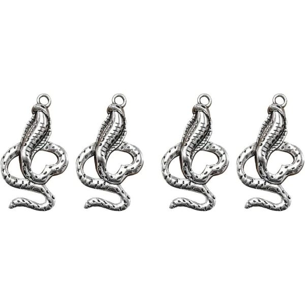 20-delade smycketillbehör armbandstillverkning legeringshänge orm DIY halsband (silver)