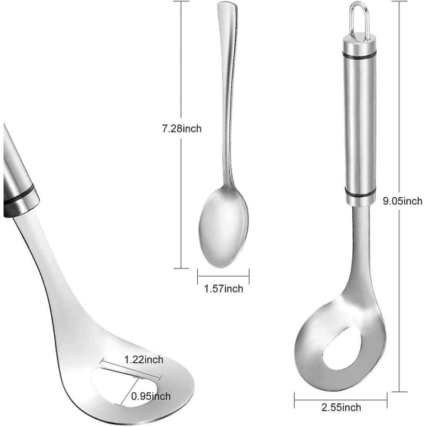 2-delad rostfritt köttbullssked, non-stick köttbullssked köttbullssked