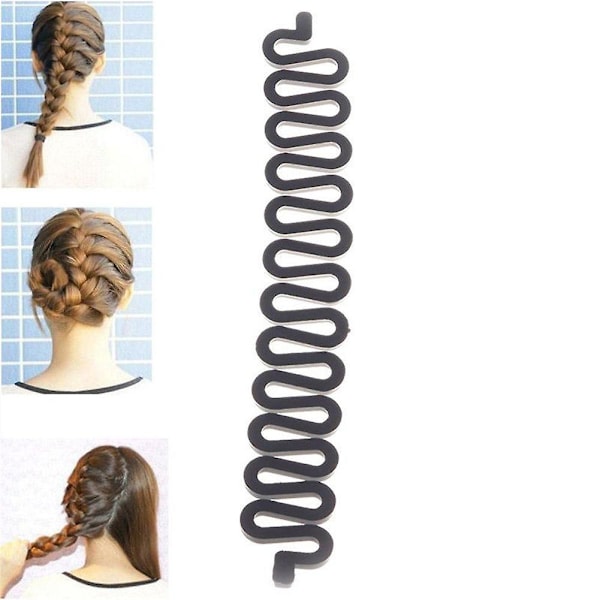 2 st Dammode Magic Hårstyling Clip Stick Braid Tool Hårtillbehör