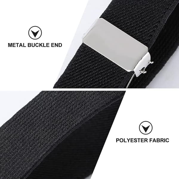 Manschettknappar halkfria armband bartender elastiska manschettknappar 1 par (svart)