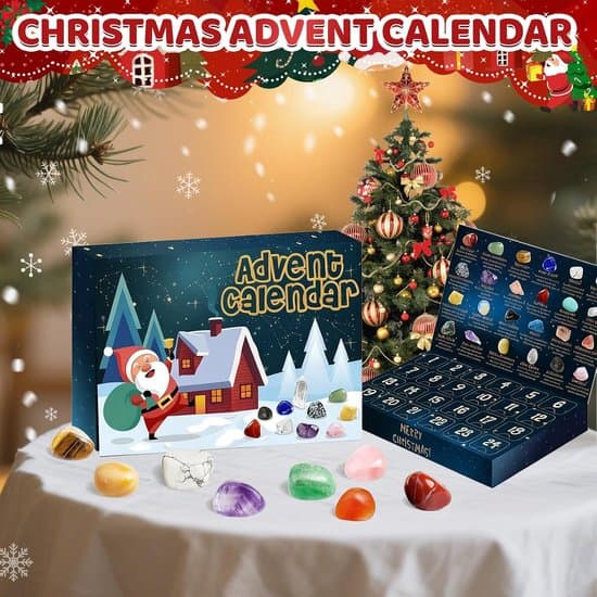Krystall-adventskalender for barn - En gaveeske for nedtelling til jul hvit XXS