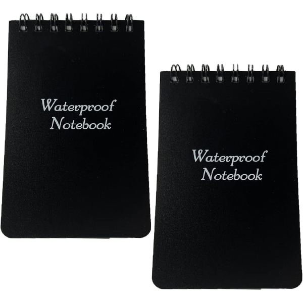 2 delar vattentät anteckningsbok, 3 X 5 tums polisanteckningsblock, skriv i regnfickan med cover