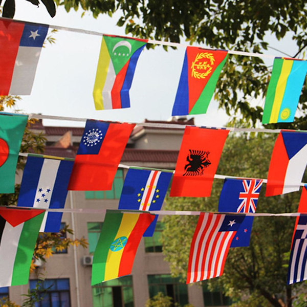 Mini Internationella Flaggor Världsflaggor Internationella Flaggor Banner Spel Strängflaggor