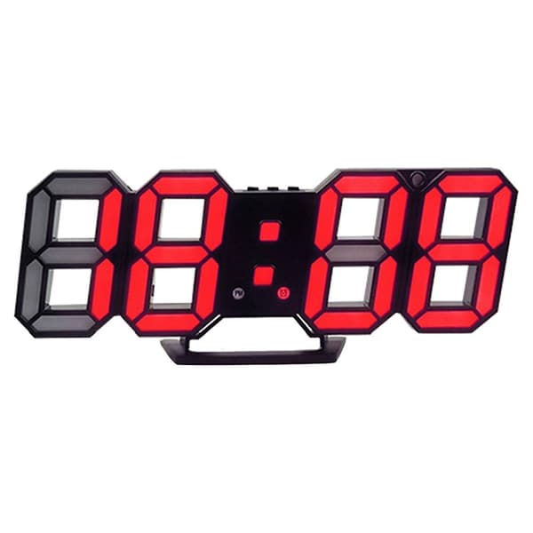 3D LED Digital Klocka Väggklocka Stereo Klocka