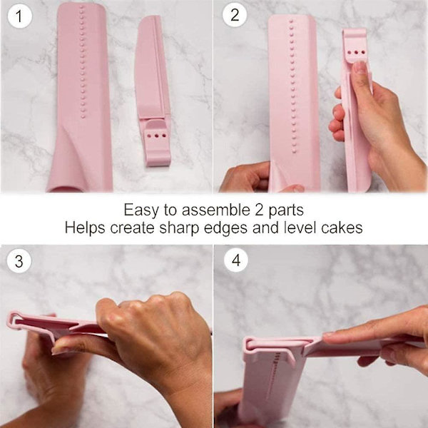 2 st kaksmörskrapa, plastkaka skrapa, DIY kakskrapa, DIY slät kakskrapa