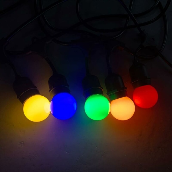 20 STK 3W E27 farvepære, ensfarvet LED-pære, 100LM julelampe 220V fest lille farveboble, 180° LED-pære (4 pr. farve)