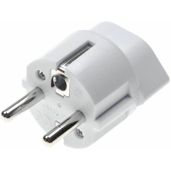 vhbw Rejseadapter type J, SN 441011 (Europæisk stik til schweizisk stikkontakt/CH stik system) - Rejseadapter, hvid, maks. 250 V / 2500 W