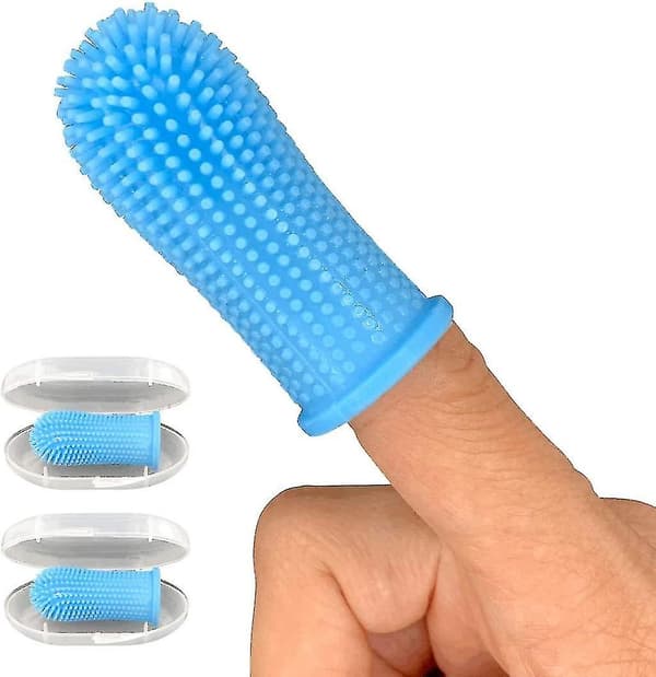360 hundtandborstset (2-pack) Ergonomiskt utformade, helt omslutande borst