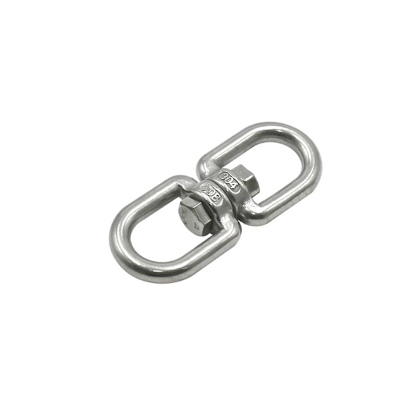 Karaktärsfiskeverktyg nyckelring, silver snurring för camping, M4/m5/m6 rostfritt stål