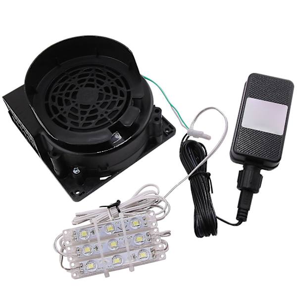 Uppblåsbar fläkt ersättning 12v 1.5a fläkt fläktmotor 3 led lig 220v yo
