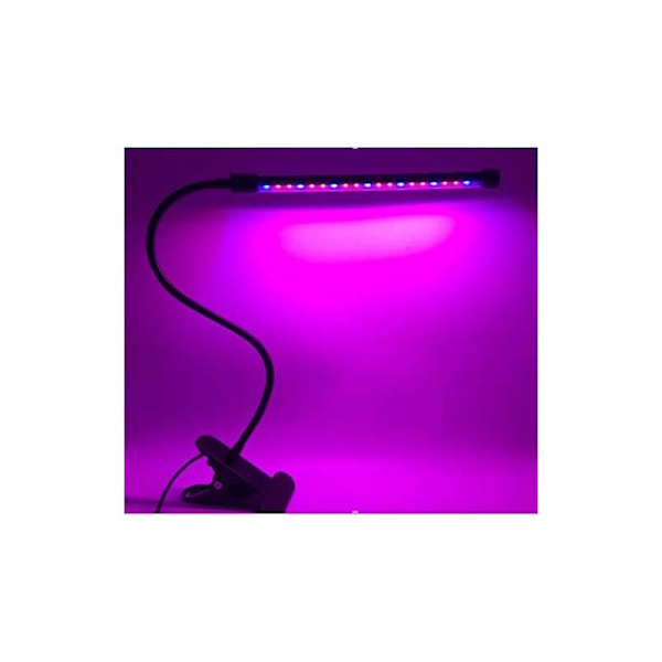 Täyden spektrin LED-kasvivalo, jossa on 1 ajastin, 3H/9H/12H-toiminto, 9 säädettävää kirkkautta, 18 W, 72 LEDiä, yksi pää, UV-valo bonsaipuu-kasvulle