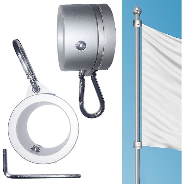 2 st aluminiumlegering vridbara flaggstångsmonteringsringar för 1,26 tums flaggstång