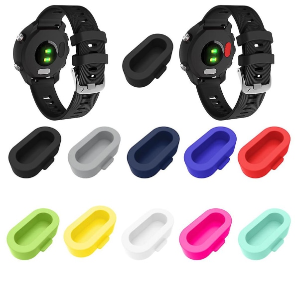 För Garmin Forerunner 245/245m/945/ Instinct Laddningsport Dammpluggar (10 Dammpluggar)