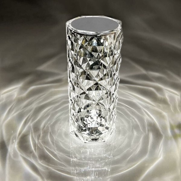 LED-bordslampa Crystal Rose Light Projector 3 Touch Justerbar Romantisk Diamond Atmosphere Light USB Touch Night Light