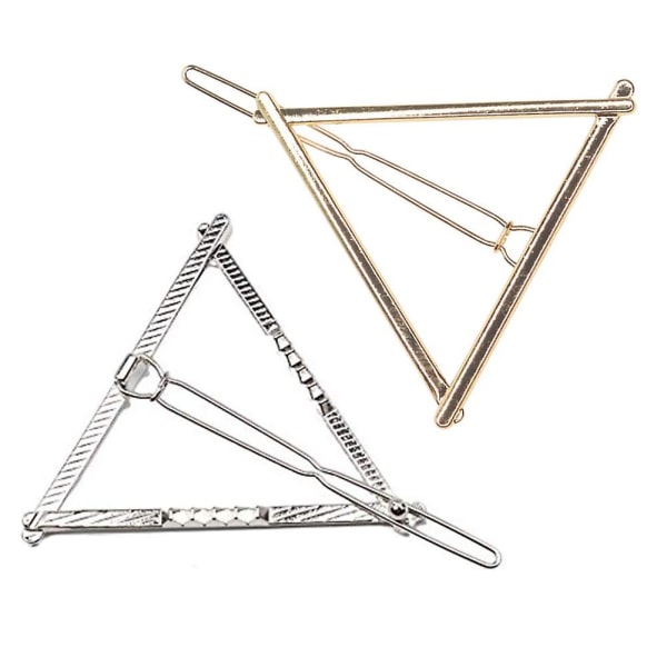 Metallhårnålar Geometri Hårclips - Fjäder Cirkel Triangel Fjäril Måne Form Hårnålar För Kvinnor Hårtillbehör