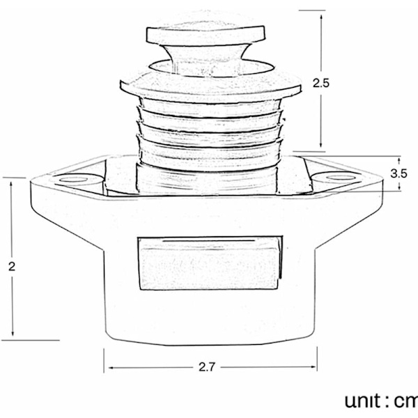 20mm tryckknappslås skåplås nyckellösa Triumph skåpdörrsknopp möbellåslås för husbil husvagnslåda husbil (vit) 5-pack