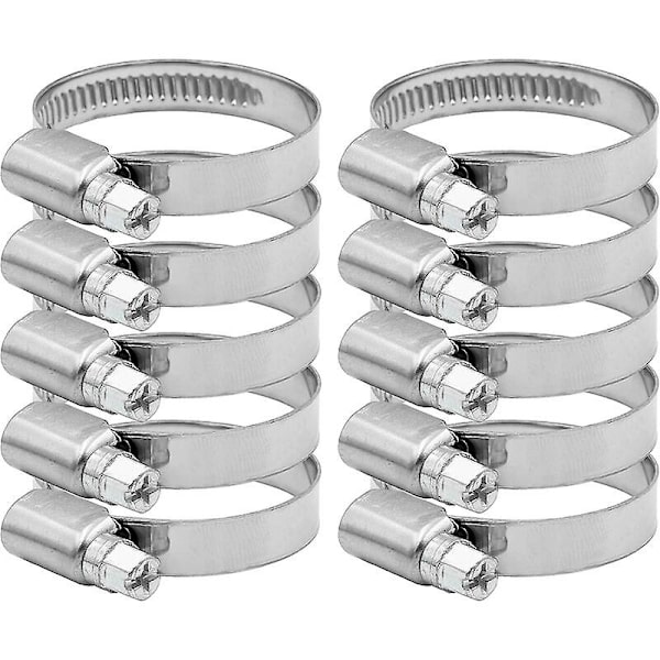 10 stycken av 21-38 mm diameter rostfria slangbågar
