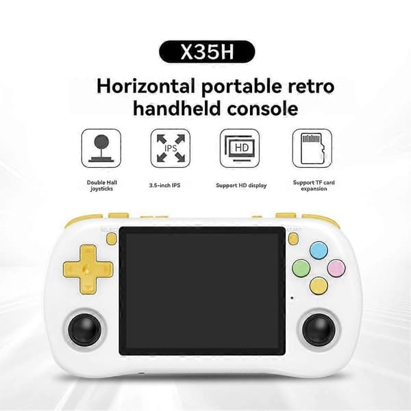 X35H Retro Bärbar Spelkonsol, 3,5 tum, Dual Hall-effekt, joystick, Linux-system, stöder mer än 26 emulatorer.