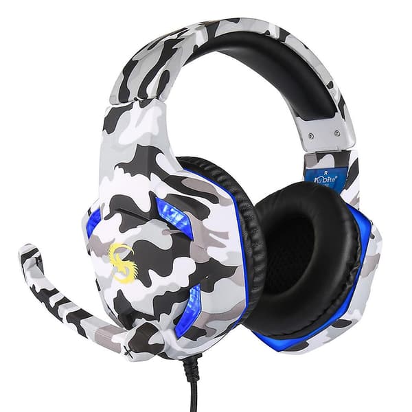 Coolbit T176 Headset Stora Hörlurar Gaming Headset Med Headset Vit