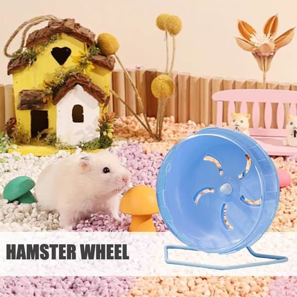 1 Hamsterhjul, tyst 38,9 dB, halkfri struktur, justerbart stöd, hållbar PVC, för smådjur.